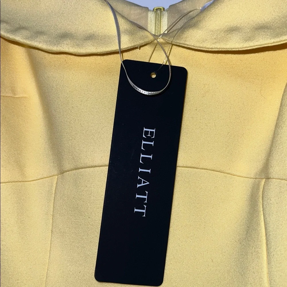 Elliatt Plateau Midi Dress Lemon Yellow Size XS NWT